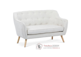 AK-334 WT2, pohovka - 2-sedák, látka bílá