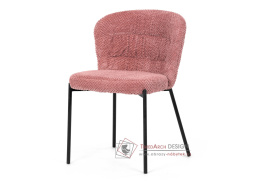 CT-W1077 PINK2, jídelní židle, černá / látka růžová