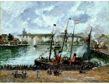 VCP-411 Camille Pissarro - Vnitřní přístav Dieppe za vysokého přílivu