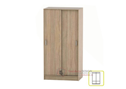 BETTY 4 BE04-001-00, šatní skříň s posuvnými dveřmi 90cm, dub sonoma