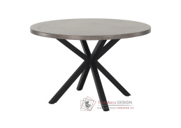 MEDOR, jídelní stůl pr. 120cm, černá / dub šedý
