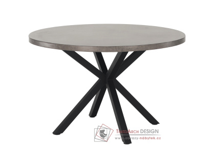 MEDOR, jídelní stůl pr. 120cm, černá / dub šedý