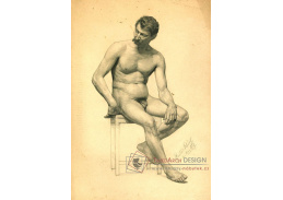 D-9103 Gustav Klimt - Sedící mužský akt
