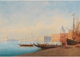 DDSO-1781 Nathalie Burlin-Curtis - Pohled na gondoly před Piazzetta v Benátkách