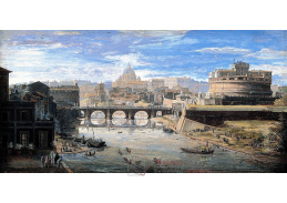 SO IV-554 Gaspar van Wittel - Pohled na Castel Sant Angelo