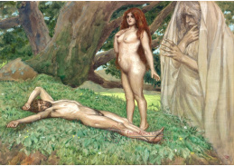 KO IV-32 James Tissot - Bůh tvoří Evu když Adam spí