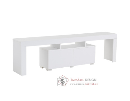 ENCLAVE, televizní stolek 2-dveřový, bílá