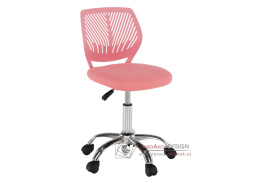 SELVA, kancelářská židle, růžový plast / ekokůže růžová
