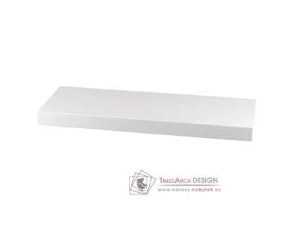 P-001 WT, nástěnná polička 60cm, vysoký lesk bílý