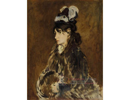 A-6019 Édouard Manet - Berthe Morisot v Le Manchon