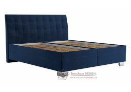 SARA, čalouněná postel 180x200cm, látka modrá