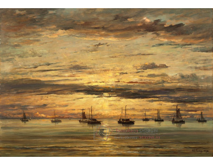 D-7257 Hendrik Willem Mesdag - Západ slunce ve Scheveningenu