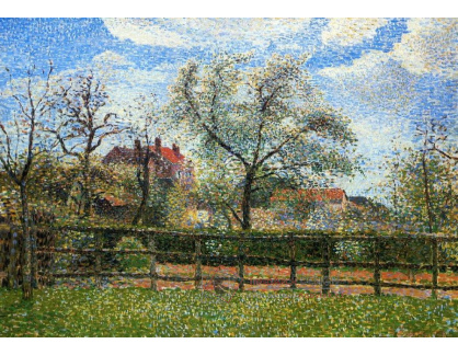 VCP-187 Camille Pissarro - Kvetoucí hruška v Eragny v ranním světle