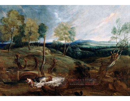 SO XIV-211 Anthony Van Dyck - Krajina s pastýři při západu slunce
