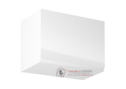 AURORA, horní kuchyňská skříňka G60K, bílá / bílý lesk