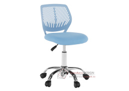 SELVA, kancelářská židle, modrý plast / ekokůže modrá