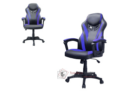 KA-Y209 BLUE, herní židle, ekokůže modrá + černá