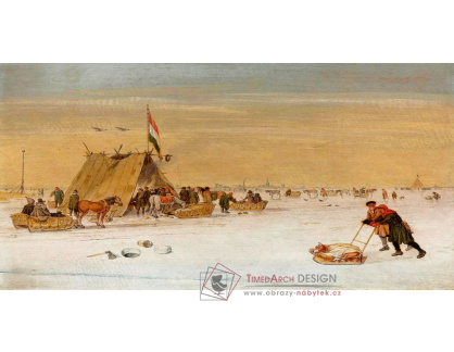 A-1225 Hendrick Avercamp - Zimní krajina s postavami