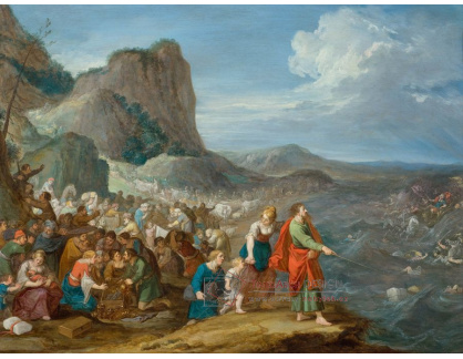A-1720 Hans Jordaens - Mojžíš rozdělující Rudé moře