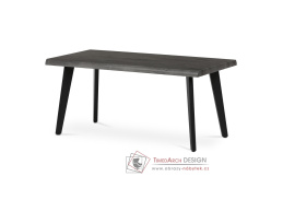CT-F4412 GREY, konferenční stůl 120x60cm, černý lak / dub šedý