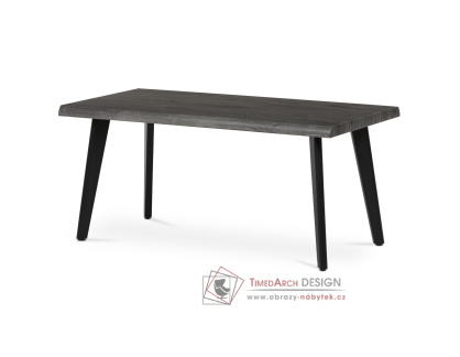 CT-F4412 GREY, konferenční stůl 120x60cm, černý lak / dub šedý
