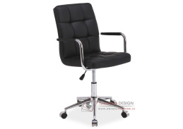Q-022, kancelářská židle, ekokůže černá