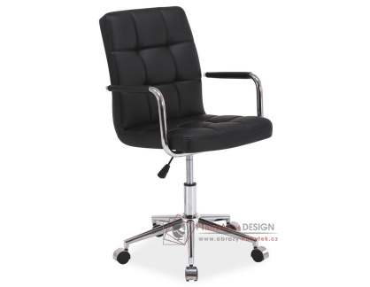 Q-022, kancelářská židle, ekokůže černá