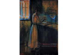 VEM13-130 Edvard Munch - Dívka u kamen