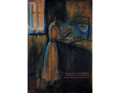 VEM13-130 Edvard Munch - Dívka u kamen