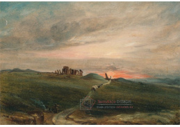 SO IX 344 John Constable - Svítání nad Stonehenge