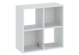 CARINO, regál 4-policový, bílá