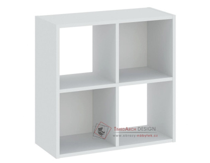 CARINO, regál 4-policový, bílá