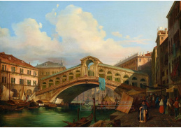 A-2072 Fausto Antonioli - Grand Canal s mostem Rialto v Benátkách