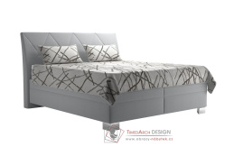 TIFFANY, postel 180x200cm - matrace IVANA PLUS, látky ENJOY 20 SILVER / LARISA DUO 1A