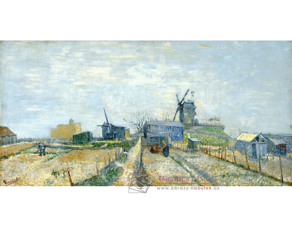 A-63 Vincent van Gogh - Větrné mlýny a zeleninové zahrady na Montmartre