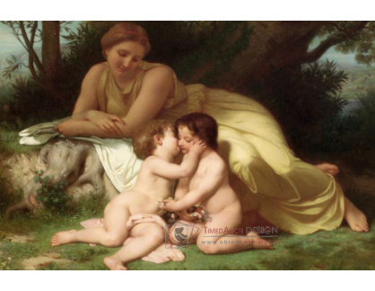 R15-170 Adolph William Bouguereau - Mladá žena se dvěma dětmi