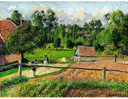 VCP-375 Camille Pissarro - Pohled z malířova okna v Eragny