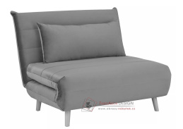 SPIKE VELVET, pohovka rozkládací, buk / látka aksamit šedá