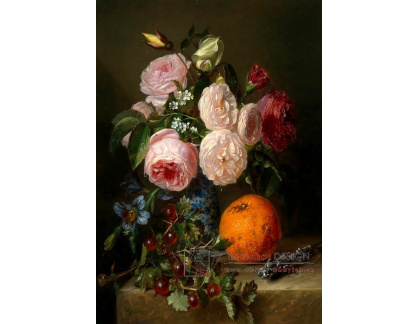 A-5649 Adriana Johanna Haanen - Kytice růží a pomeranč