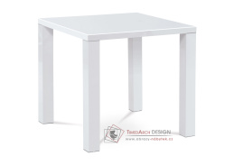 AT-3005 WT, jídelní stůl 80x80cm, vysoký lesk bílý