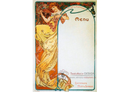 VAM86 Alfons Mucha - Menu, Moet a Chandon