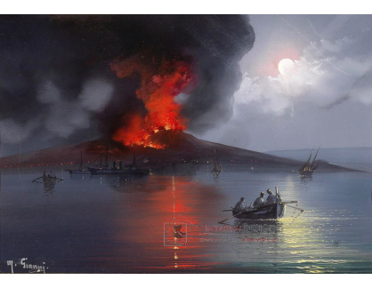 KO IV-384 M. Gianni - Erupce Vesuvu viděna z moře