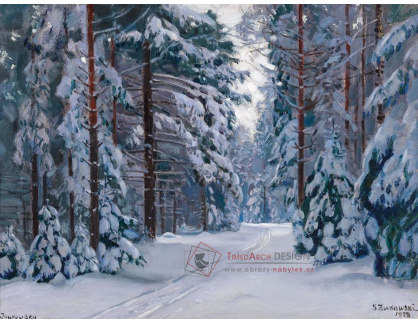 A-1835 Stanislaw Julianowič Žukowski - Zasněžená lesní stezka
