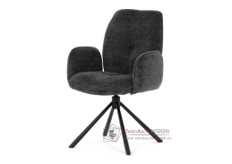 DCH-D1330 BK2, jídelní otočné křeslo, černá / látka černá