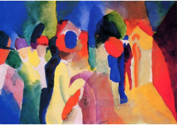 VAM15 August Macke - Dívka se žlutým kabátem