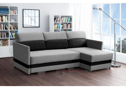 BERRY, sedací souprava - pravá, látky Casablanka 2314 šedá + 2316 černá