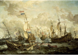 A-2015 D-6445 Abraham Storck - Loď Royal Prince a další plavidla ve čtyřdenní bitvě 1-4.6.1666