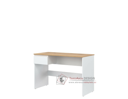 REMI RM15, psací stůl se zásuvkou, bílá / dub evoke