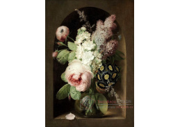 VKZ 492 Georges Frédéric Ziesel - Květiny ve skleněné váze v kamenném výklenku