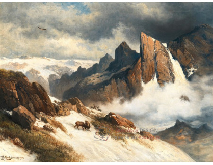 A-3462 Georg Hoffmann - Boj jelenů ve vysokých horách
